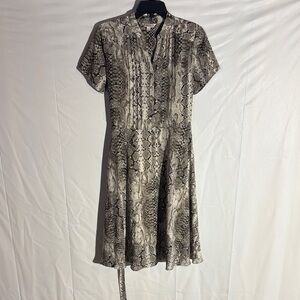 Nanette Lepore Gray Snake Print Dress